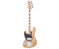 Vintage VJ74 Left Hand Bass - Maple Board - Natural Ash Body