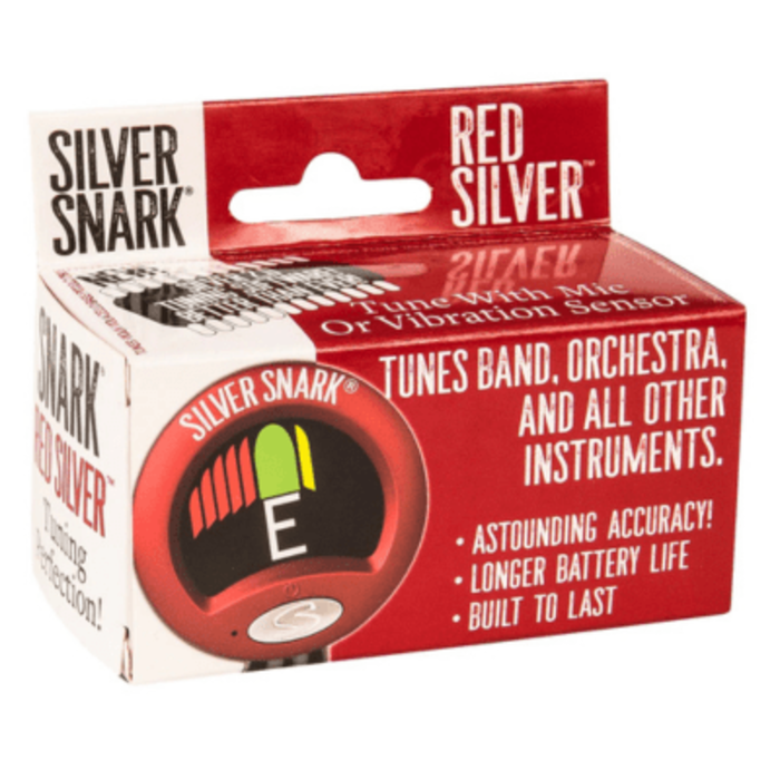 Snark Silver 2 - Clip On Chromatic Guitar Tuner - Red Silver