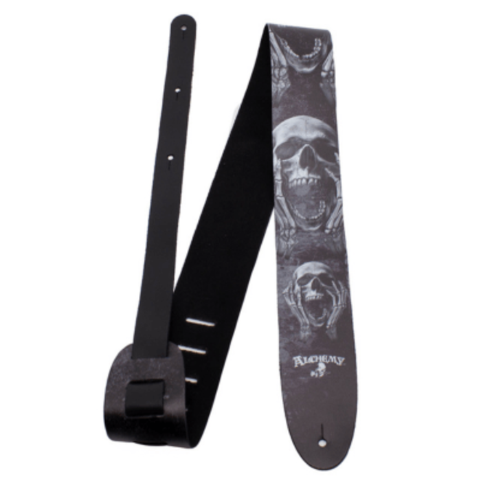 Perri 11028 2.5" Alchemy The Scream Leather Guitar Strap