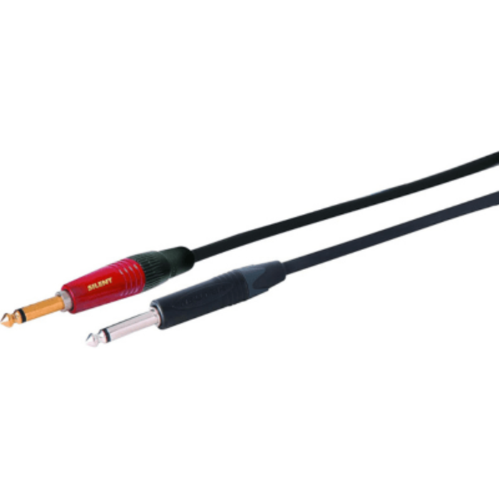 Kinsman NP2C10 Gold Plated Neutrick Silent Plug To Chrome Plated  Guitar Lead