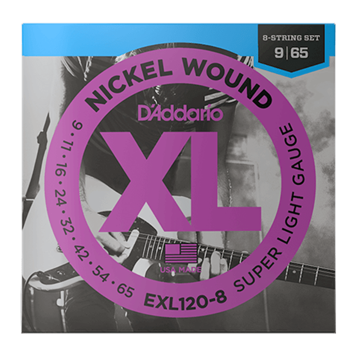 D'Addario EXL120-8 Super Light 8- String Electric Guitar Strings