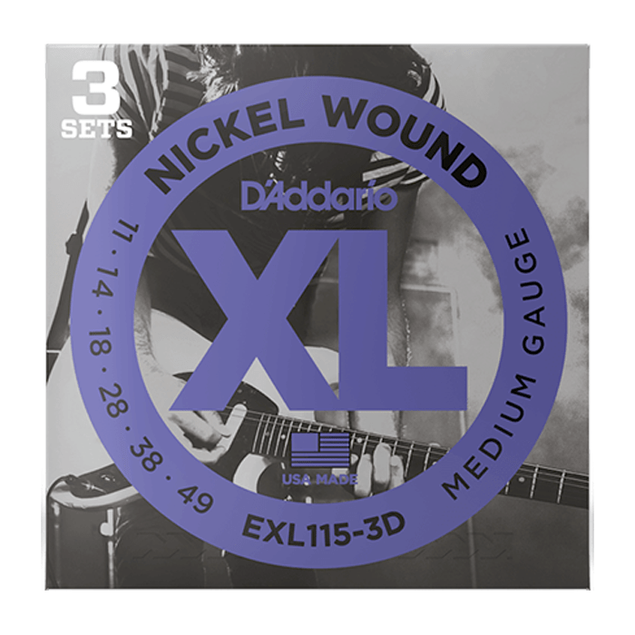 D'Addario EXL115-3D Medium Electric Guitar Strings