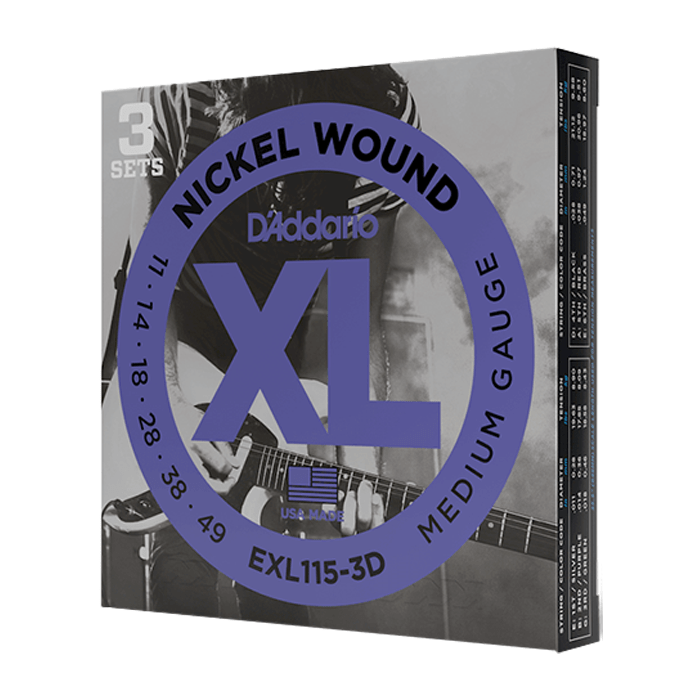 D'Addario EXL115-3D Medium Electric Guitar Strings