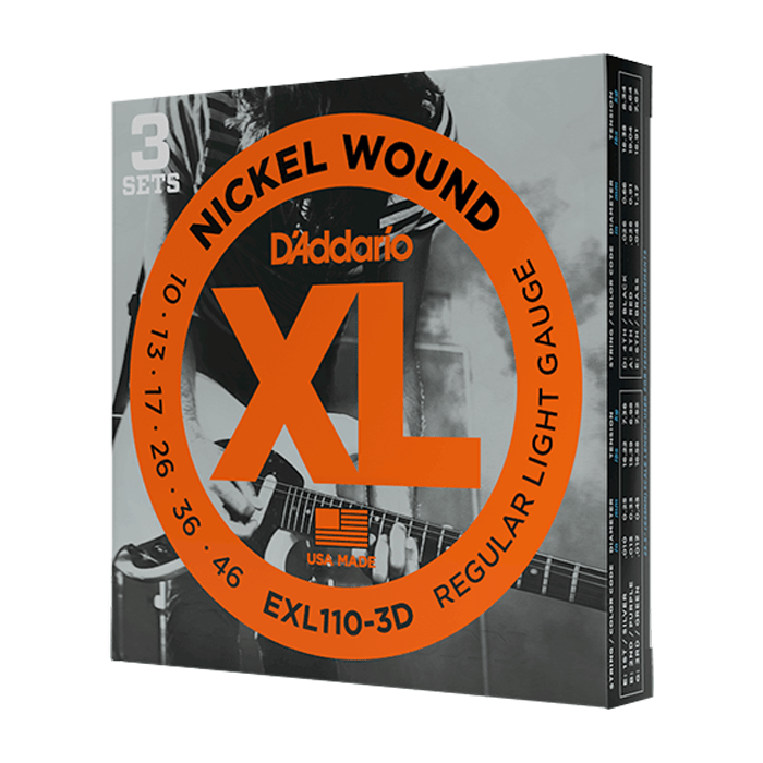 D'Addario EXL110-3D Electric Guitar Strings Nickel Wound