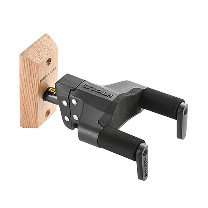 Hercules Guitar Wall Hanger, Natural Wood Block Mount