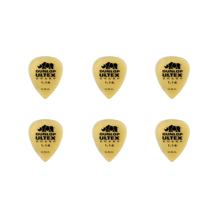 Dunlop Ultex Sharp Picks 1.14mm Player'S Pack 6