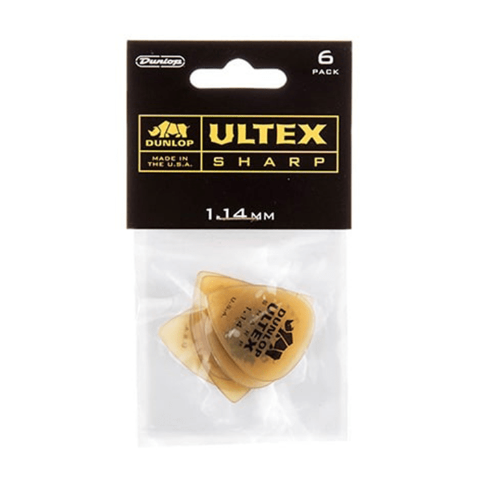 Dunlop Ultex Sharp Picks 1.14mm Player'S Pack 6