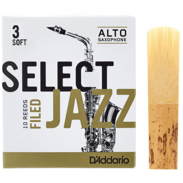 D'Addario Select Jazz Filed Alto Sax Reeds, 3S