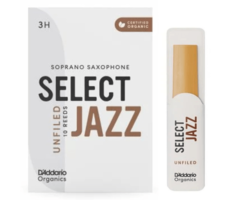 D'Addario Select Jazz Unfiled Soprano Sax Reeds, 3H
