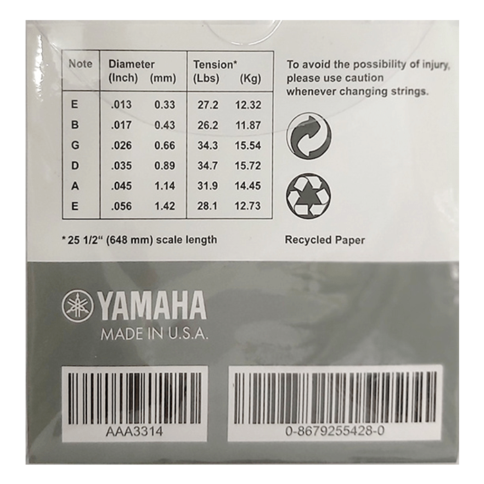 Yamaha FB13 80/20 Gauge Acoustic Guitar Strings Bronze