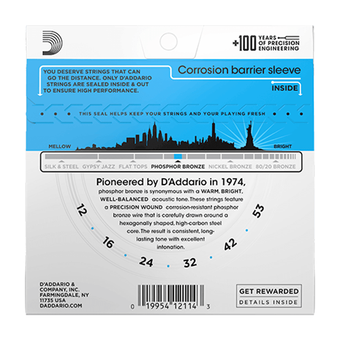 D'Addario EJ16 Acoustic Guitar Strings Phosphor Bronze