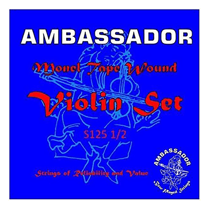 Ambassador Monel 99125 1/2 Violin Chrome Tape Violin Strings