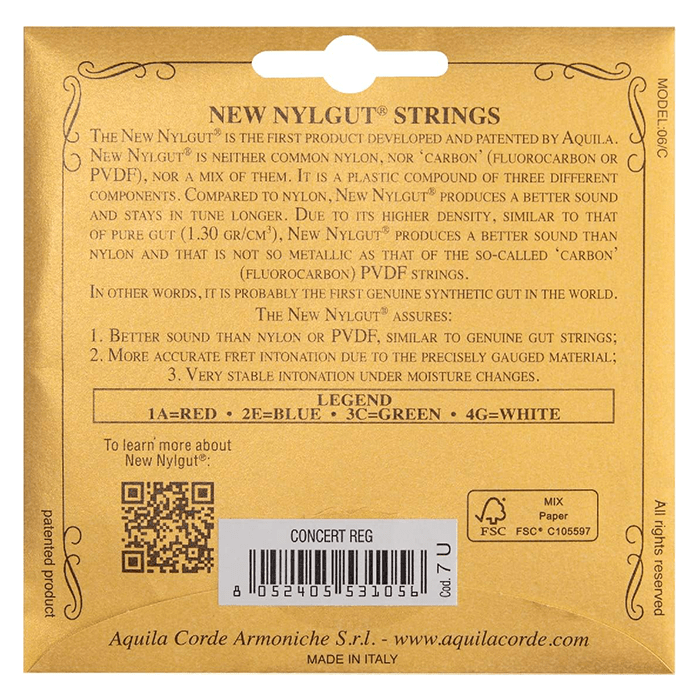 Aquila 255203 Regular Concert Ukulele Strings