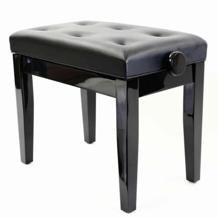 Prima Piano Stool Polished Ebony Black