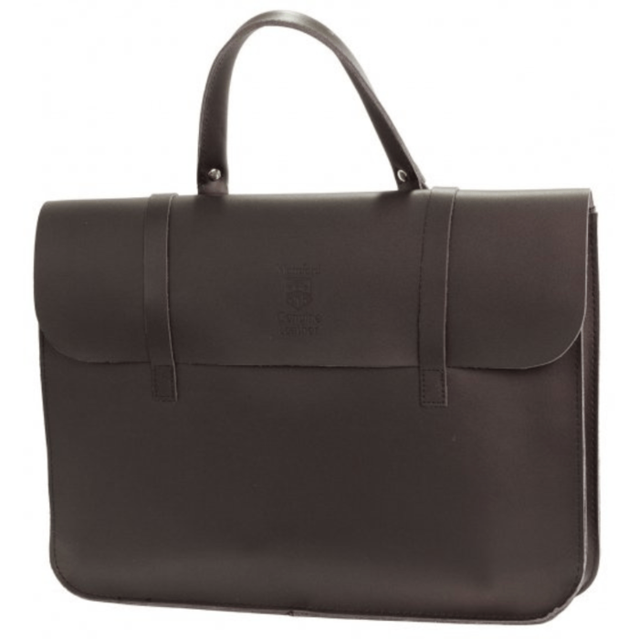 Montford Leather Music Case Embossed Logo - Black