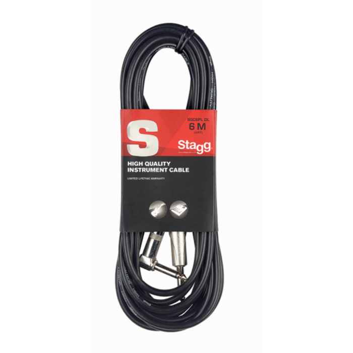 Stagg 6M/20FT Instrument Cable Angled DLX