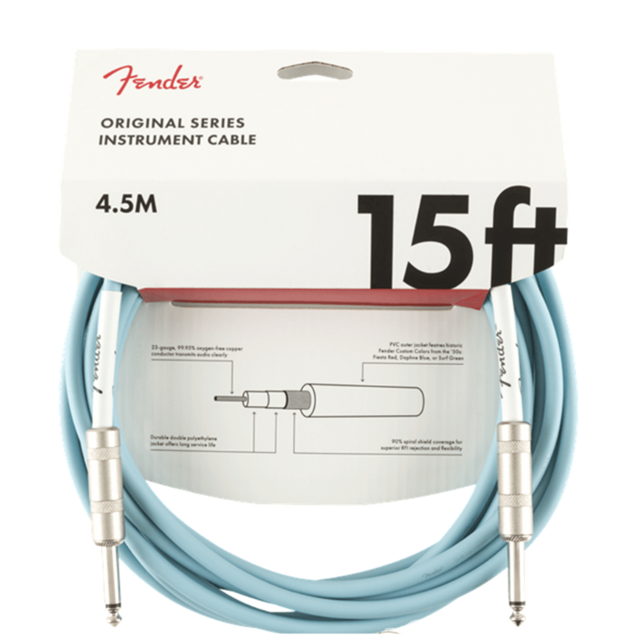 Fender Original Series Instrument Cable 15.6'/5.5M Daphne Blue