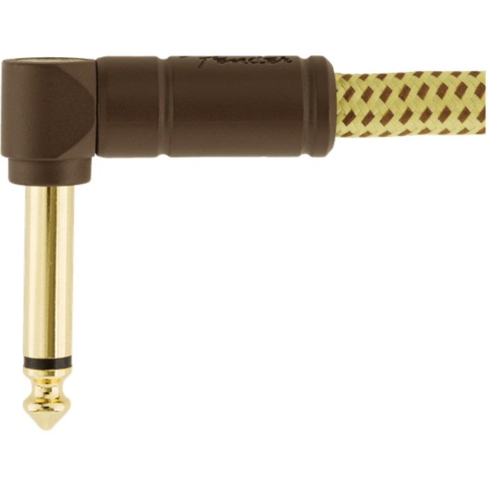Fender Deluxe Series Instrument Cable 10'/3M Angled  Tweed
