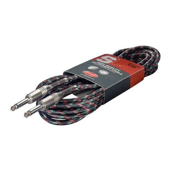 Stagg 6M/20FT Vintweed Instrument Cable-Black