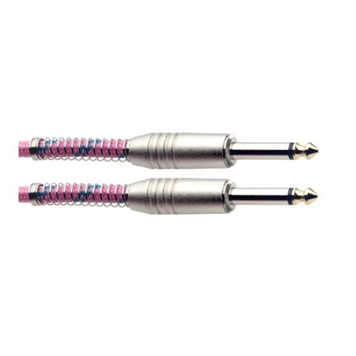 Stagg 6M/20FT Vintweed Instrument Cable-Pink