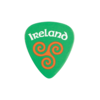 Ireland Triscle Plastic Plectrum Orange On Green Medium Gauge