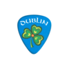 Dublin Shamrock Plastic Plectrum Blue Medium Gauge