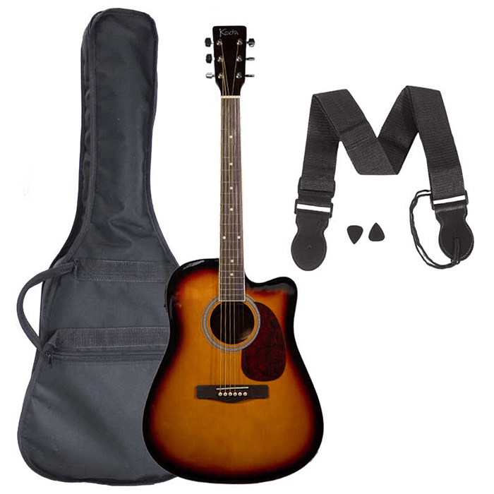 Koda 4/4 Acoustic Cutaway Guitar Pack - Sunburst