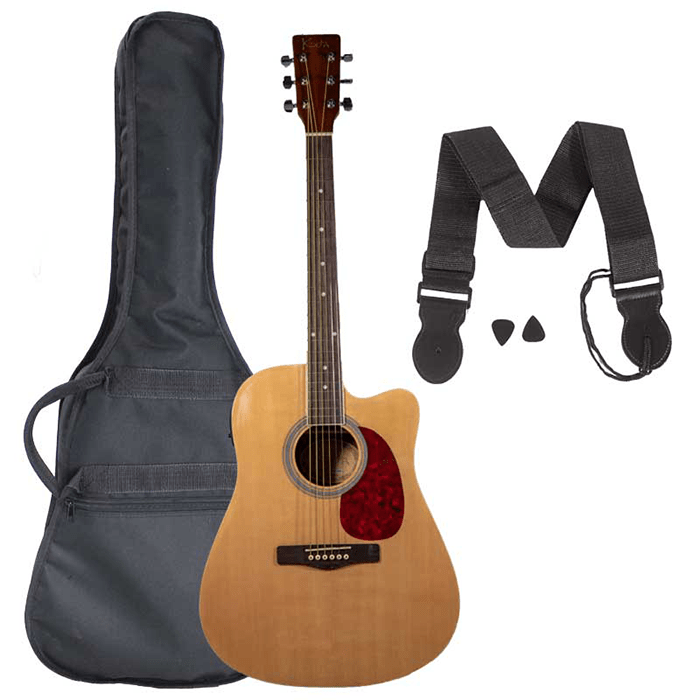 Koda 4/4 Acoustic Cutaway Guitar Pack - Natural