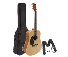 Koda 4/4 Left Handed Acoustic Guitar Pack - Natural