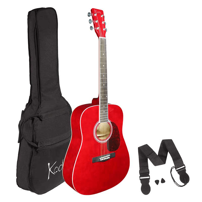 Koda 4/4 Acoustic Guitar Pack - Red