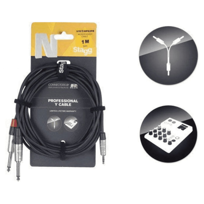 Stagg 1M/3FT Split minST.PL-2PLG DLX