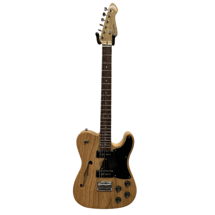 Revelation RFT F Hole P90 Tele Guitar Natural