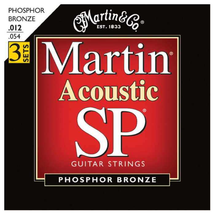 Martin MSP4100PK3 3 Pack Acoustic Guitar Strings Phosphor Bronze