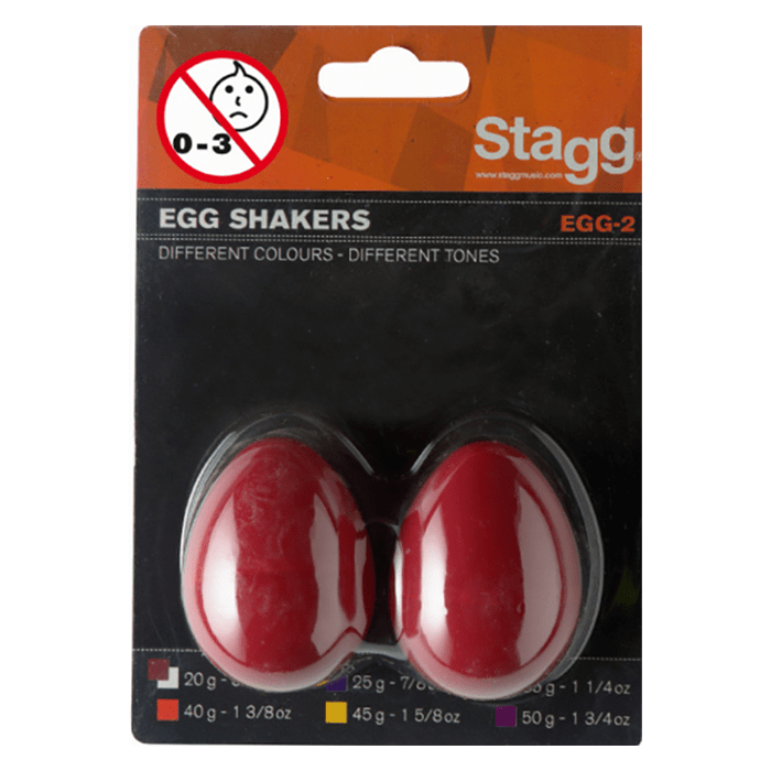 Stagg 2PC Egg Shakers /  3/4oz/RED