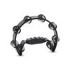 Gewa Half Moon Tambourine, Black  16 Pairs Of Jingles