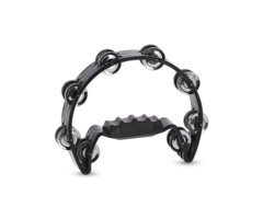 Gewa Half Moon Tambourine, Black  16 Pairs Of Jingles