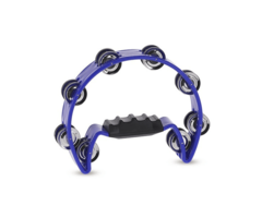 Gewa Half Moon Tambourine, Blue 16 Pairs Of Jingles