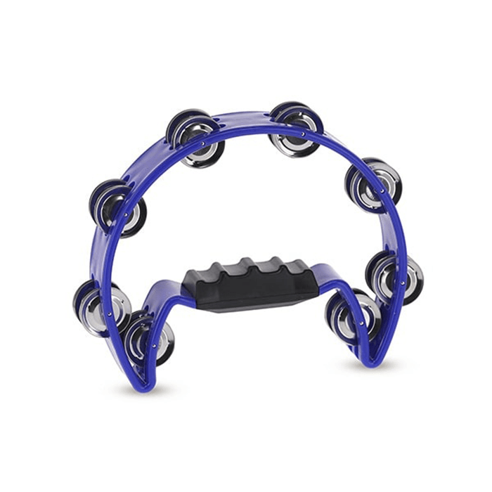 Gewa Half Moon Tambourine, Blue 16 Pairs Of Jingles