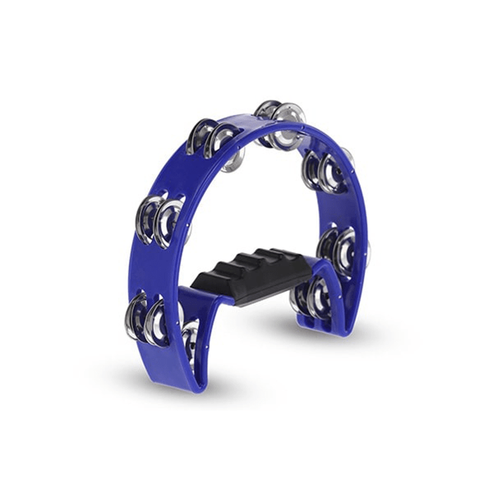 Gewa Half Moon Tambourine, Blue 16 Pairs Of Jingles