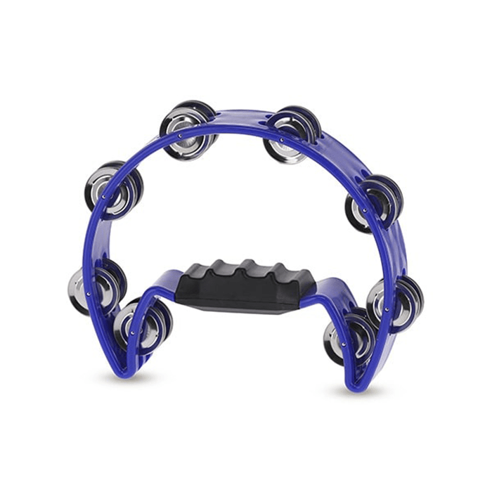 Gewa Half Moon Tambourine, Blue 16 Pairs Of Jingles