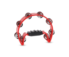 Gewa Half Moon Tambourine, Red 16 Pairs Of Jingles