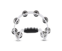 Gewa Half Moon Tambourine, White 16 Pairs Of Jingles