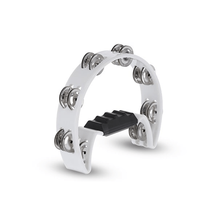 Gewa Half Moon Tambourine, White 16 Pairs Of Jingles