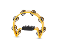 Gewa Half Moon Tambourine, Yellow 16 Pairs Of Jingles