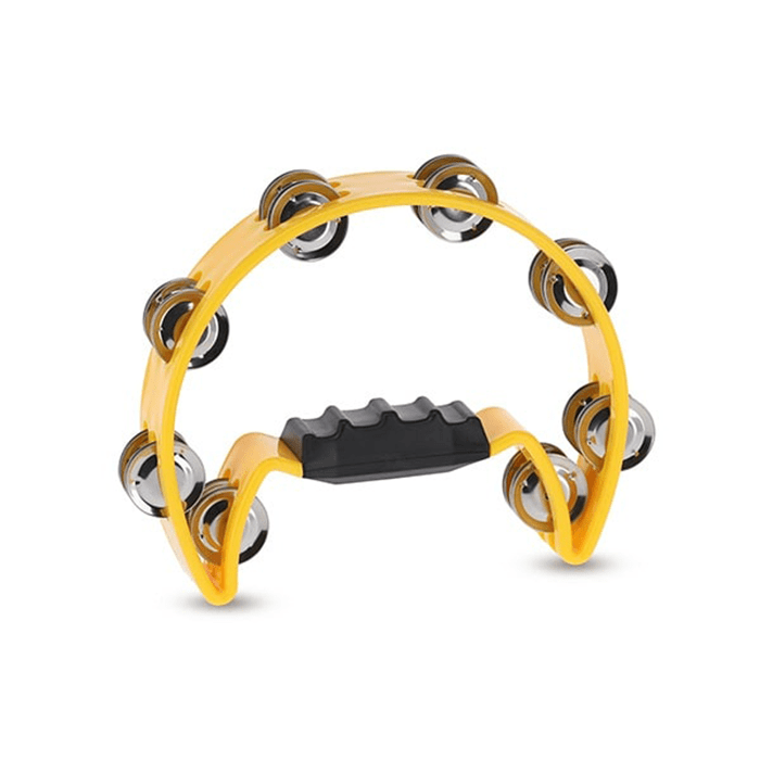Gewa Half Moon Tambourine, Yellow 16 Pairs Of Jingles