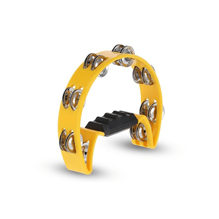 Gewa Half Moon Tambourine, Yellow 16 Pairs Of Jingles