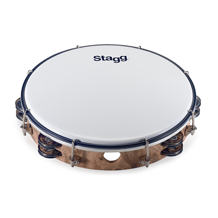 Stagg 10"Tambourine 2Rw JG/PLST Wood