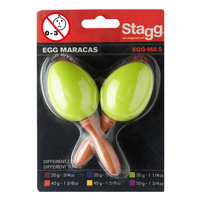 Stagg 2Pc Egg Maracas S/1 1/4Oz/Gr