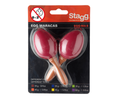 Stagg 2Pc Egg Maracas S/1 3/4Oz/Red