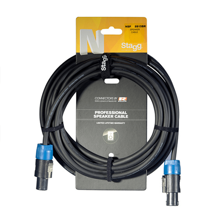 Stagg 3M/10F-1,5 Cbl Sp-Sp 4P/2W Dlx